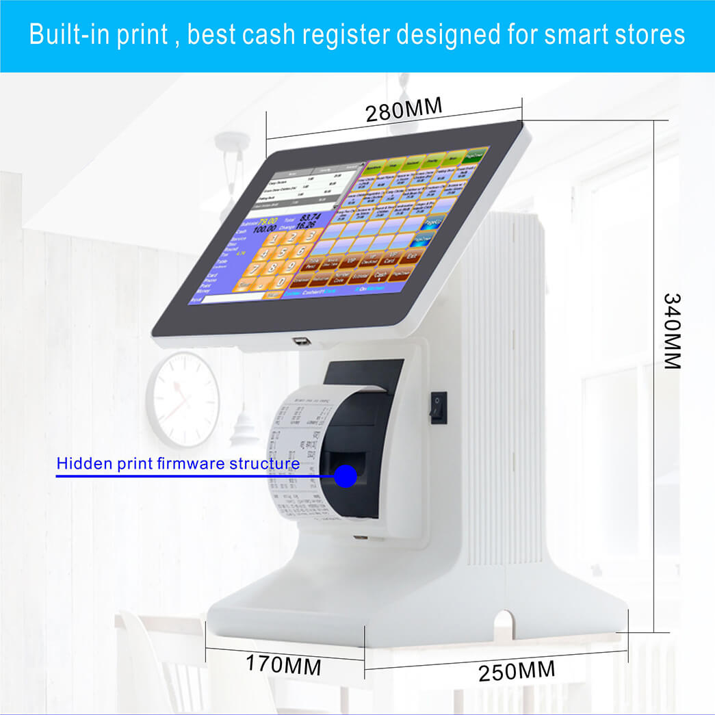NOBLY Technology-Cafe Pos, 101 Inch Touch Screen Pos Cash Registers With 8 Digits-2
