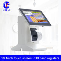 10.1 inch touch screen POS cash registers with 8digits customer display E86D simple